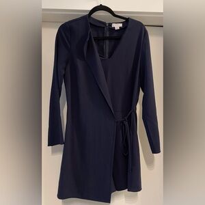 Ladies Long  sleeved  fitted Romper Navy Size